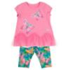 Picture of PRE ORDER Daga Girls Pink Paradise Tunic & Capri Leggings Set X 2 - Fucsia Pink Blue