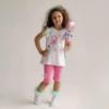 Picture of PRE ORDER Daga Girls More Sugar Tunic & Capri Leggings Set X 2 - White Green Fucsia