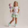 Picture of PRE ORDER Daga Girls More Sugar Top & Ruffle Skorts Set X 2 - White Green Fucsia 