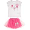 Picture of Daga Girls More Sugar Top & Tulle Skort Set X 2 - White Fucsia Pink