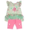 Picture of Daga Girls More Sugar Ruffle Tunic & Capri Leggings Set X 2 - Green Fucsia Pink