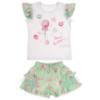 Picture of Daga Girls More Sugar Top & Ruffle Skorts Set X 2 - White Green Fucsia 