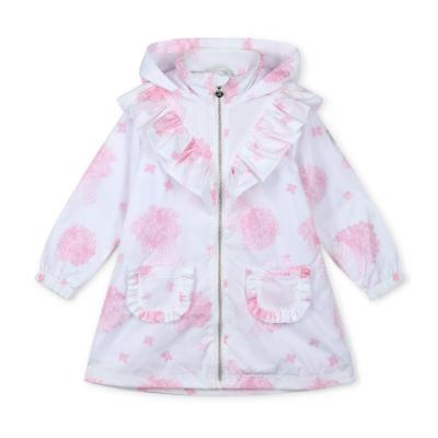 Picture of A Dee Heavenly Hydrangea Celine Print Frill Jacket - Bright White