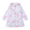 Picture of PRE ORDER A Dee Heavenly Hydrangea Celine Print Frill Jacket - Bright White