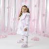 Picture of PRE ORDER A Dee Heavenly Hydrangea Celine Print Frill Jacket - Bright White