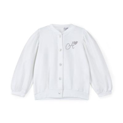 Picture of A Dee Heavenly Hydrangea Carrie Puff Sleeve Cardi - Bright White