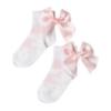 Picture of A Dee Heavenly Hydrangea Clemintine Bow Ankle Socks - Bright White Pink