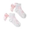 Picture of A Dee Heavenly Hydrangea Clemintine Bow Ankle Socks - Bright White Pink