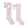 Picture of A Dee Heavenly Hydrangea Charleigh Bow Knee High Socks - Pink Blossom