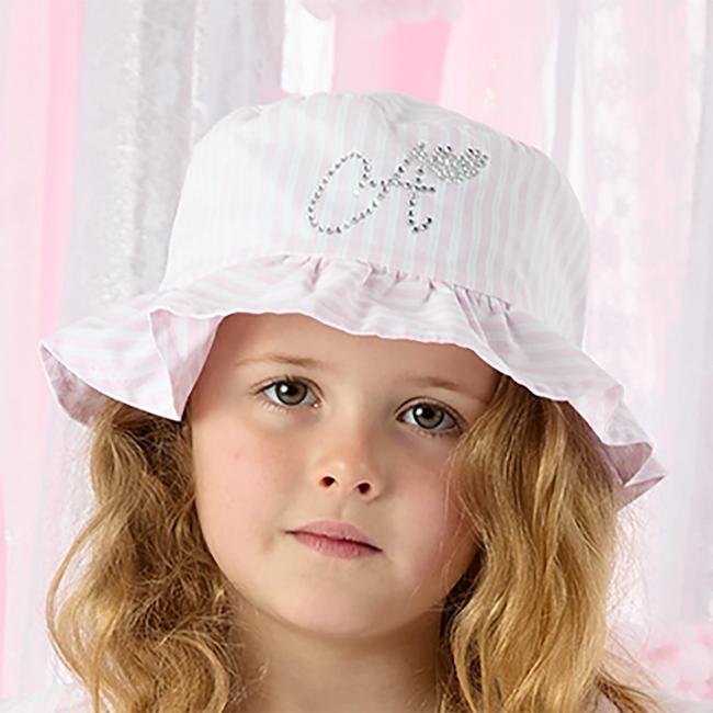 Picture of A Dee Heavenly Hydrangea Dream Seersucker Bucket Hat - Pink Blossom