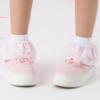 Picture of PRE ORDER A Dee Heavenly Hydrangea Capri Seersucker Frill Ankle Socks - Bright White 