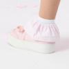 Picture of A Dee Heavenly Hydrangea Capri Seersucker Frill Ankle Socks - Bright White 