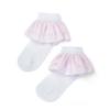 Picture of A Dee Heavenly Hydrangea Capri Seersucker Frill Ankle Socks - Bright White 