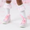 Picture of PRE ORDER A Dee Heavenly Hydrangea Colette Seersucker Frill Knee High Socks - Bright White 