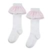 Picture of A Dee Heavenly Hydrangea Colette Seersucker Frill Knee High Socks - Bright White 