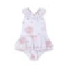 Picture of PRE ORDER A Dee Heavenly Hydrangea Oceana Frill Swimsuit - Bright White