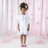 Picture of PRE ORDER A Dee Heavenly Hydrangea Bubbles Frill Poncho - Bright White