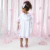 Picture of A Dee Heavenly Hydrangea Bubbles Frill Poncho - Bright White