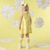 Picture of A Dee Daisy Dreamer Dottie Daisy Print A Line Dress - Daisy Yellow