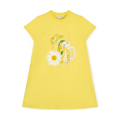 Picture of A Dee Daisy Dreamer Danica T-shirt Dress - Daisy Yellow 