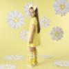 Picture of A Dee Daisy Dreamer Danica T-shirt Dress - Daisy Yellow 