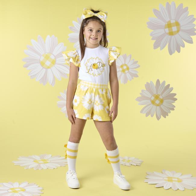 Picture of A Dee Daisy Dreamer Dorothea Daisy Short Set X 2 - Bright White 