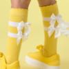 Picture of A Dee Daisy Dreamer Dawn Double Bow Knee High Socks - Daisy Yellow