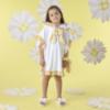 Picture of A Dee Daisy Dreamer Bubbles Frill Poncho - Daisy Yellow