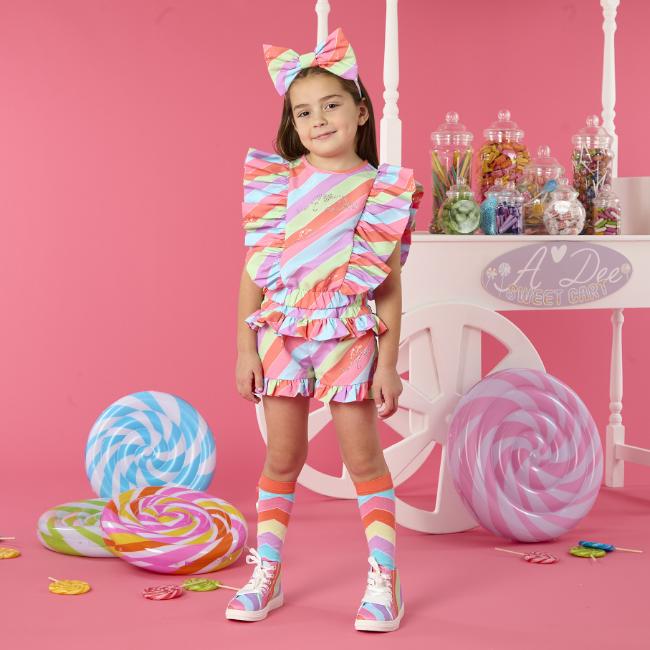 Picture of A Dee Lollipop Love Effy Stripe Short Set X 2 - Coraline