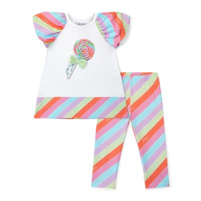 Picture of A Dee Lollipop Love Eva Stripe Lollipop Legging Set X 2 - Bright White 