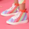 Picture of A Dee Jazzy Lollipop Love Print High Top Canvas Trainers - Coraline