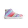 Picture of A Dee Jazzy Lollipop Love Print High Top Canvas Trainers - Coraline