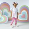 Picture of PRE ORDER A Dee Pop Hearts Ella Heart Legging Set X 2 - Bright White