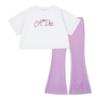 Picture of PRE ORDER A Dee Pop Hearts Chelsea Flare Legging Set X 2 - Bright White 