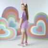 Picture of PRE ORDER A Dee Pop Hearts Ellie Cycling Short Set X 2 - Sweet Violet