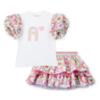 Picture of A Dee Pop Hearts Evita Heart Print Skirt Set X 2 - Bright White