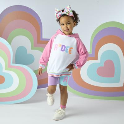 Picture of A Dee Pop Hearts Eloise Hoody Cycling Set X 2 - Bright White