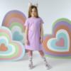 Picture of A Dee Pop Hearts Evangeline Heart T-shirt Dress - Sweet Violet