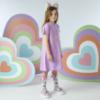 Picture of A Dee Pop Hearts Evangeline Heart T-shirt Dress - Sweet Violet