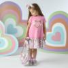 Picture of A Dee Pop Hearts Dove Drop Waist Dress - Pink Gloss