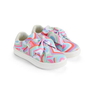 Picture of A Dee Pop Hearts Bowie Print Trainer - Pink Gloss