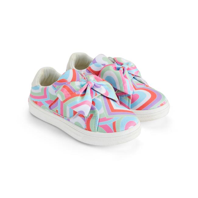 Picture of A Dee Pop Hearts Bowie Print Trainer - Pink Gloss