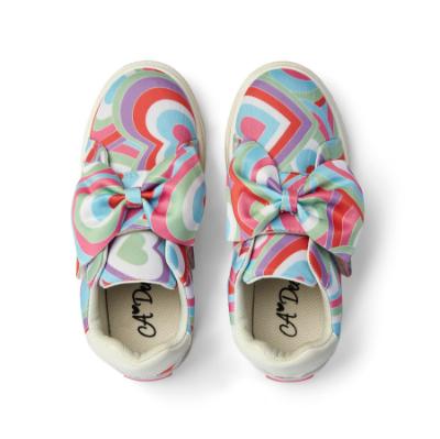 Picture of A Dee Pop Hearts Bowie Print Trainer - Pink Gloss