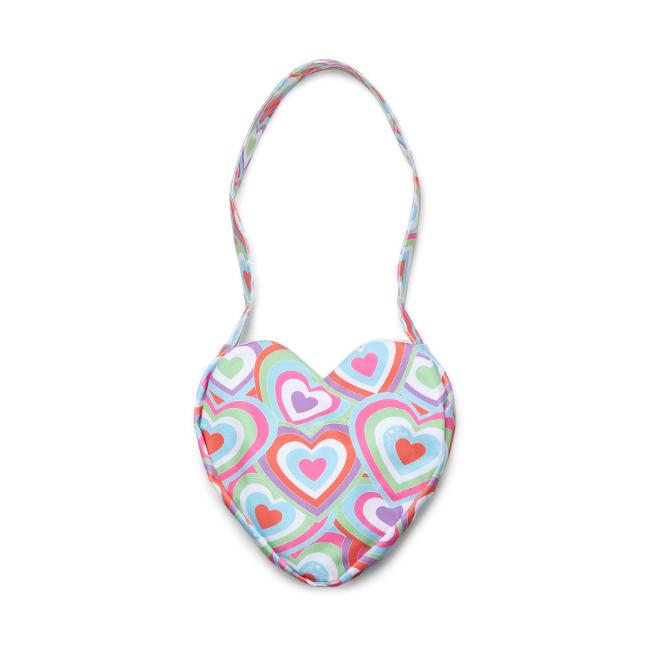 Picture of A Dee Pop Hearts Etta Heart Shape Handbag - Pink Gloss