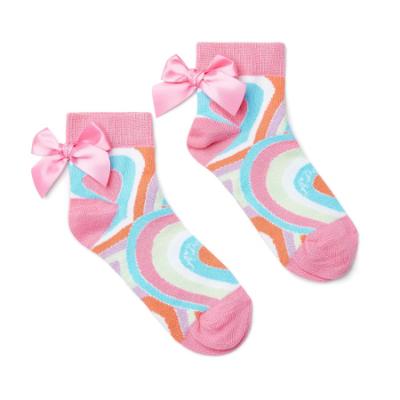 Picture of A Dee Pop Hearts Evie Bow Ankle Socks - Pink Gloss