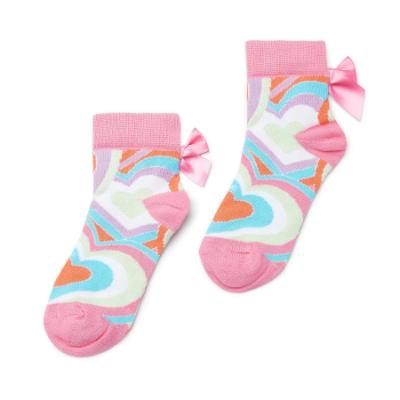 Picture of A Dee Pop Hearts Evie Bow Ankle Socks - Pink Gloss