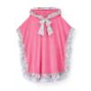 Picture of PRE ORDER A Dee Pop Hearts Bubbles Frill Poncho - Pink Gloss