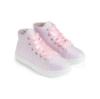 Picture of A Dee Heavenly Hydgrangea Jazzy Stripe Print High Top Canvas Trainers - Pink Blossom