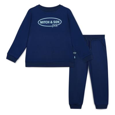 Picture of Mitch & Son JNR Hamilton Sweat Jersey Tracksuit - Blue Navy