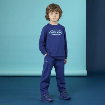 Picture of Mitch & Son JNR Hamilton Sweat Jersey Tracksuit - Blue Navy